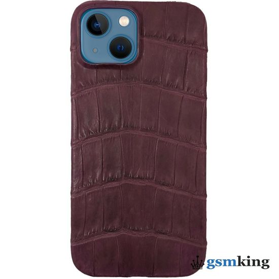 Leather Case for iPhone 13 Croco Red (Красный крокодил)