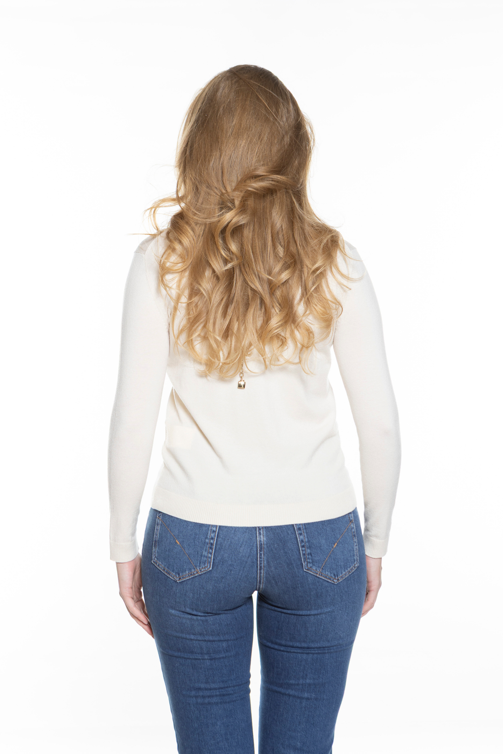 СВИТЕР ИЗ ШЕЛКОВОЙ И ШЕРСТЯНОЙ ПРЯЖИ