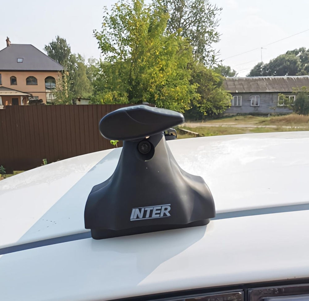Багажник Интер на крышу Mazda 3 и 6 седан 2003-2013 в штатные места 8895 крыловидные дуги 120 см.