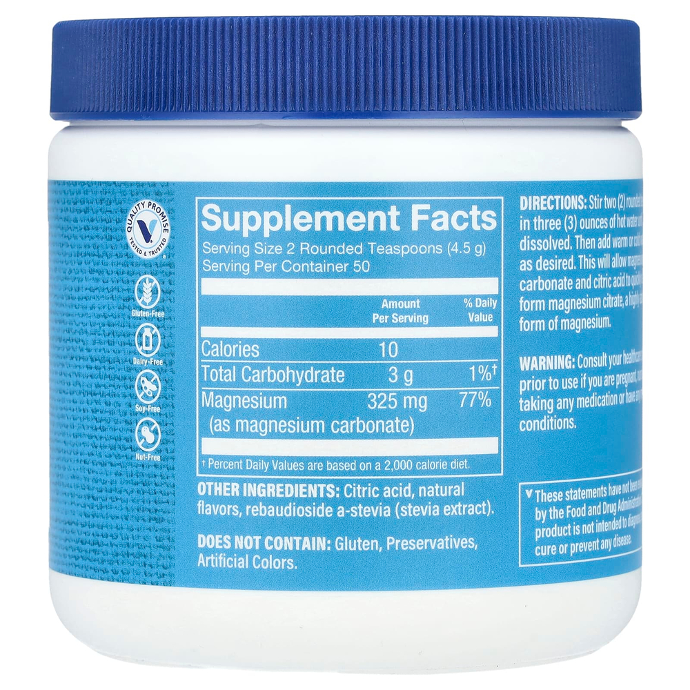 The Vitamin Shoppe, Calm Zone®, магний, малина и лимон, 225 г (8 унций)