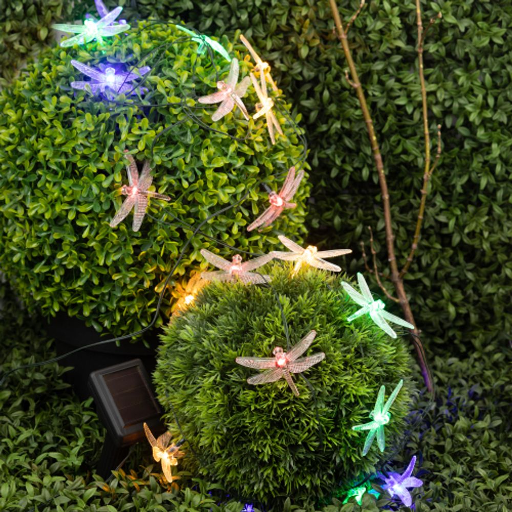 Садовая гирлянда ЭРА ERASF22-16 Стрекоза на солнечной батарее 5,8 м | Садовые декоративные светильники