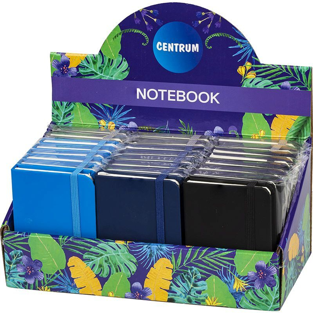 Записная книжка А7  80л. 7БЦ "Multicolor" лин., резинка