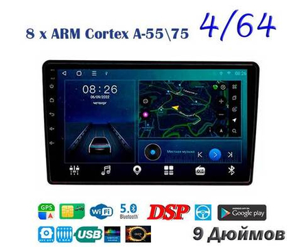 Topway TS10 4+32GB 8 ядер для Mitsubishi Outlander, Airtrek 2002-2008