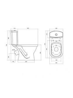 Бачок унитаза Santek Алькор (170 мм) 1.WH30.1.860