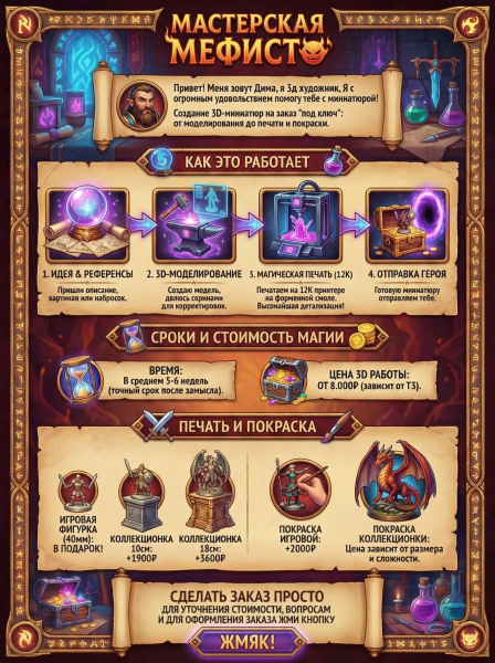 3д модельки под заказ