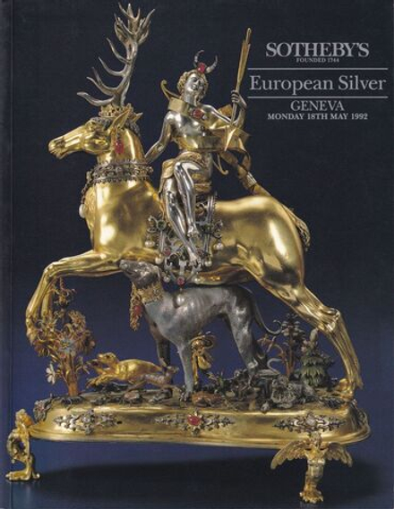 Каталог аукциона Sotheby’s, Женева, Европейское серебро от 18 мая 1992 года