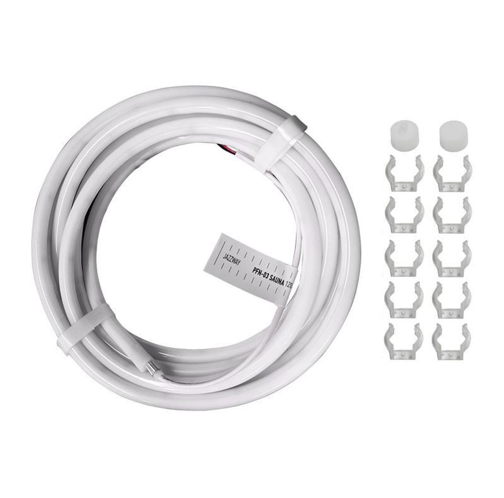 Лента светодиодная Гибкий Неон PFN-03 "SAUNA 24В" 2835/120 4000К d13мм IP68 термостойкая для бани/сауны/бассейна в комплекте: 2 заглушки; 10 крепежей (уп.5м) Pro JazzWay 5058750
