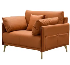 Кресло Lucca, натуральная кожа цвета Camel