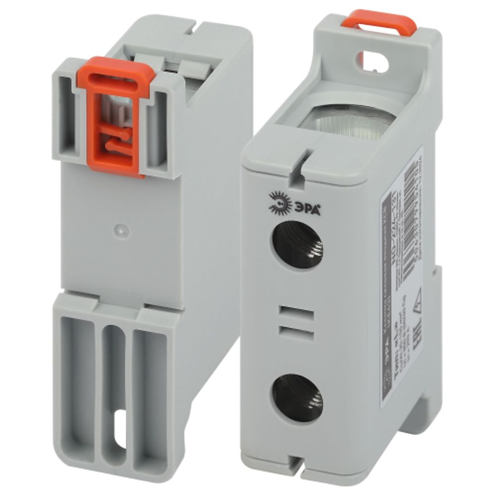 Клемма силовая вводная КСВ ЭРА NO-224-131 (KE63) 35-150 мм2 серая L | Клеммы силовые вводные КСВ, КВМ