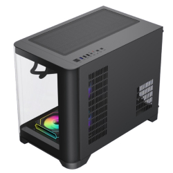 GameMax Корпус HYPE-M Black без БП(ATX, USB3.0,Зак.стекло,3*120мм ARGB вент+конт., пыл.фильтр)