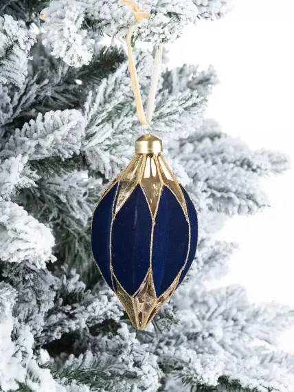 Винтажная стеклянная олива Медичи h-11 см., 1 шт., Karlsbach (132400)