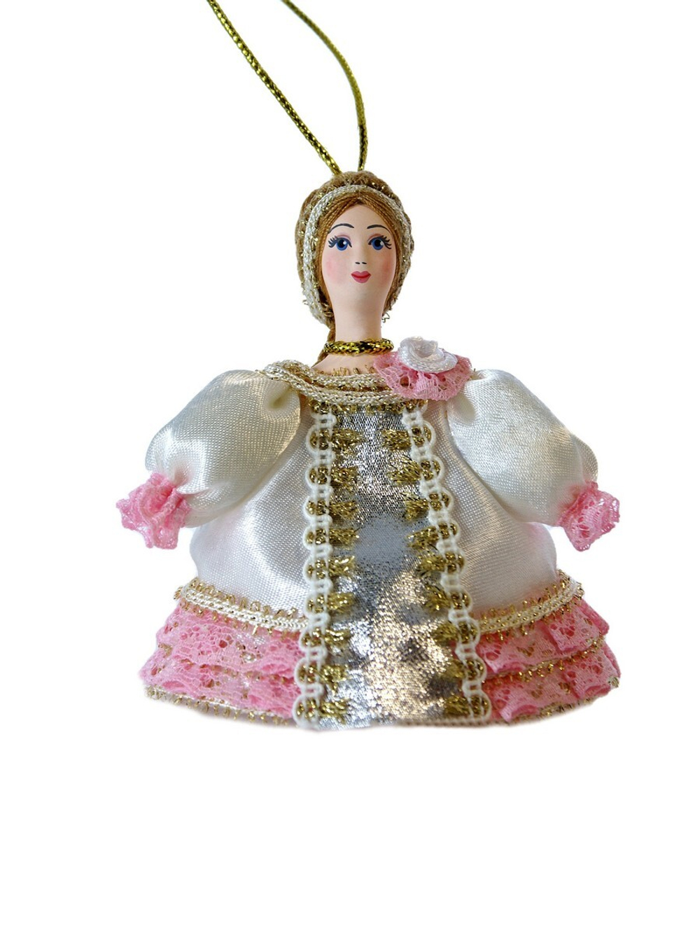 Кукла-подвеска Дама в бальном платье.