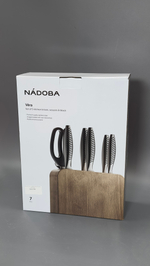 Набор из 5 кухонных ножей, ножниц и блока для ножей Vera