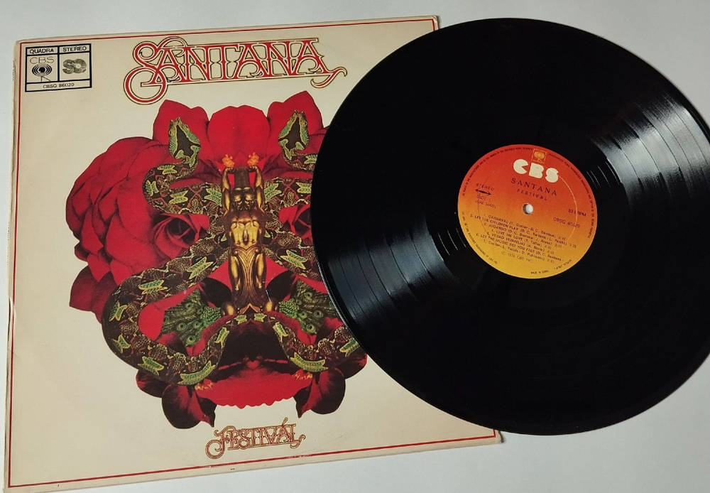 Винтажная виниловая пластинка LP Santana Festival (Israel 1976)