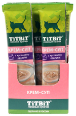 Крем-суп для кошек с кусочками кролика TitBit 10гр