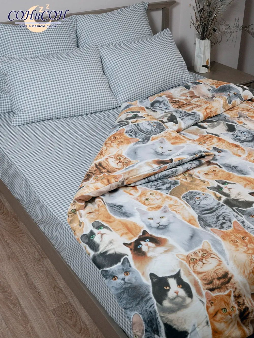 Простынь евро 240х220 см, 100% хлопок