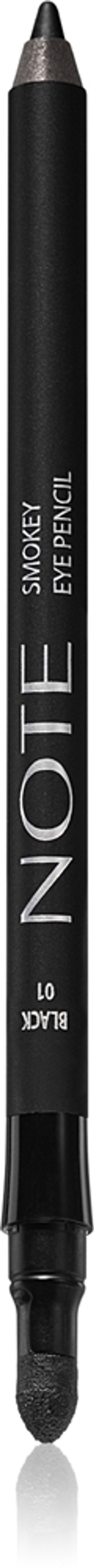 Note Cosmetique Smokey Eye Pencil - Водостойкий карандаш для глаз 01 Black, 1 g