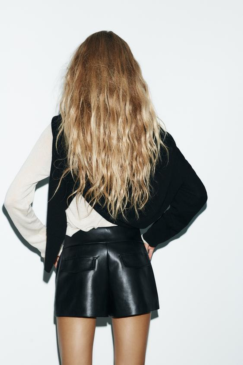 ZARА ШОРТЫ МИНИ, ЧЕРНЫЙ