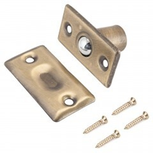 Фиксатор дверной СТАНДАРТ 588 AB  с шариком ст.бронза ЕВРОПАКЕТ  /12589