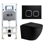 Унитаз с инсталляцией WeltWasser AMBERG 506 ST + MERZBACH 043 MT-BL + AMBERG RD-BL