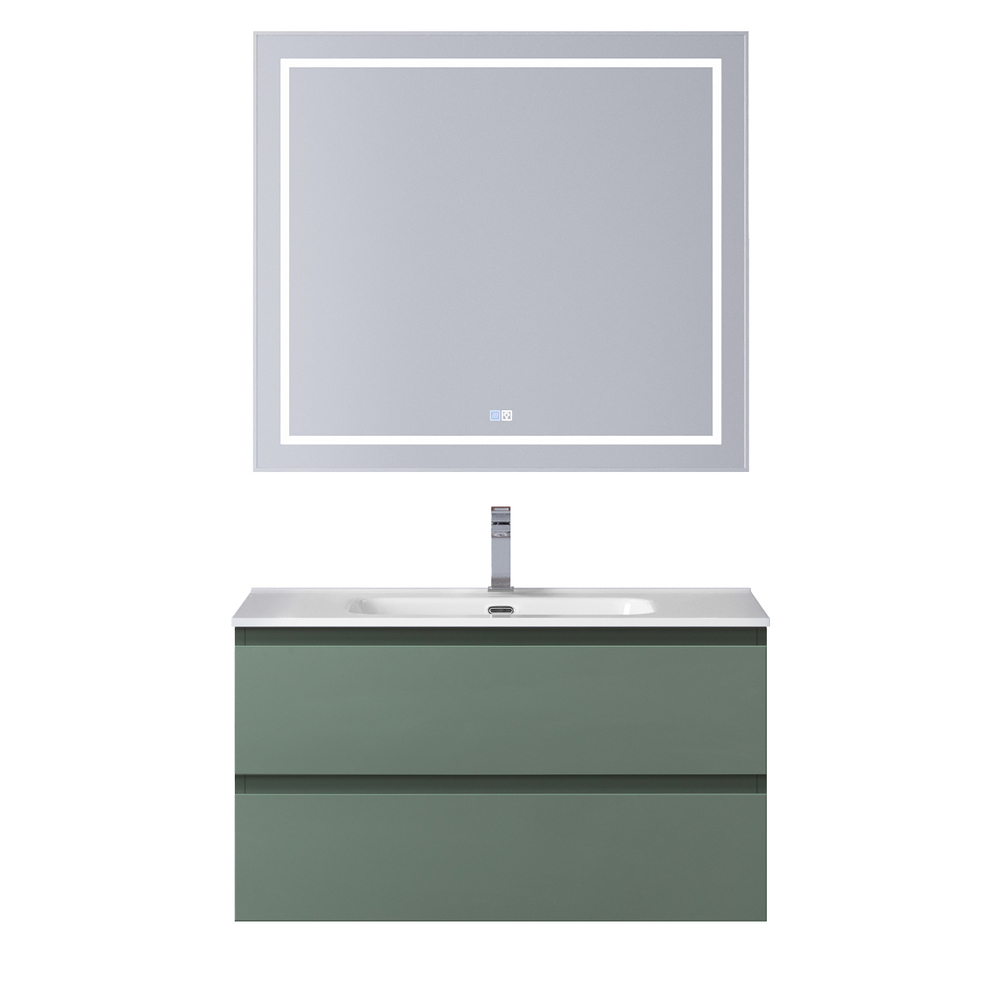 Тумба с раковиной подвесная BelBagno KRAFT-800-2C-SO-VO Еловый матовый, раковина белая BB800ETL