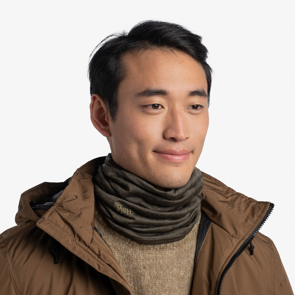 Шерстяной шарф-труба Buff Merino Midweight Solid Bark