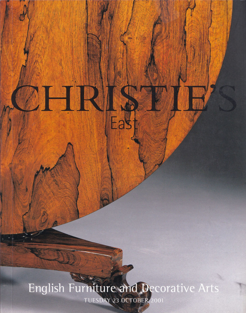 Каталог аукциона Christie's, Нью-Йорк, Английская мебель и декоративно-прикладное искусство от 23 октября 2001 года