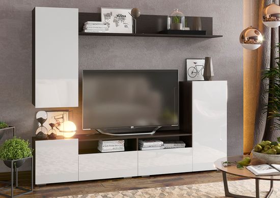 Гостиная ЛИЯ венге / белый глянец