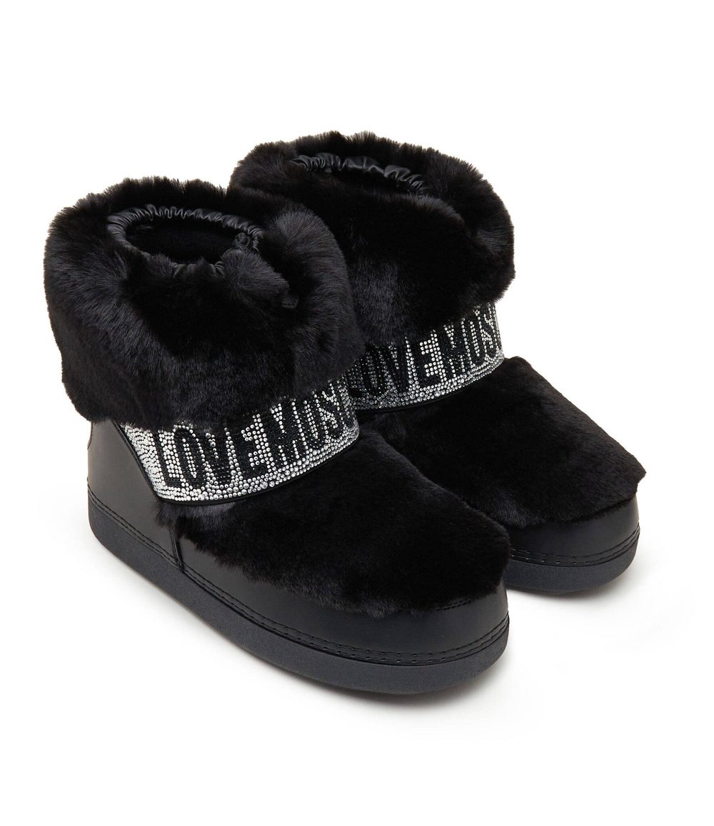 Утепленное угги Love Moschino - черный(JA24202G0HJW0)