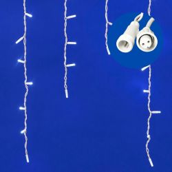 ULD-B3010-200-SWK WHITE IP67 Бахрома светодиодная со статическим свечением. 3м. Соединяемая. 200 светодиодов. Белый свет. Провод белый. TM Uniel.