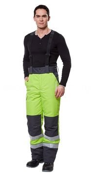 Костюм сигнальный "Крон" брюки (лимон/т.серый)