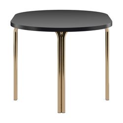 Столик кофейный Ror, 75х50 см, латунь/черный