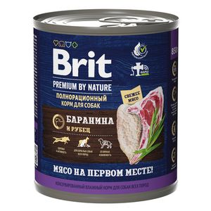 Консервы Brit Premium с бараниной и рубцом для взрослых собак всех пород