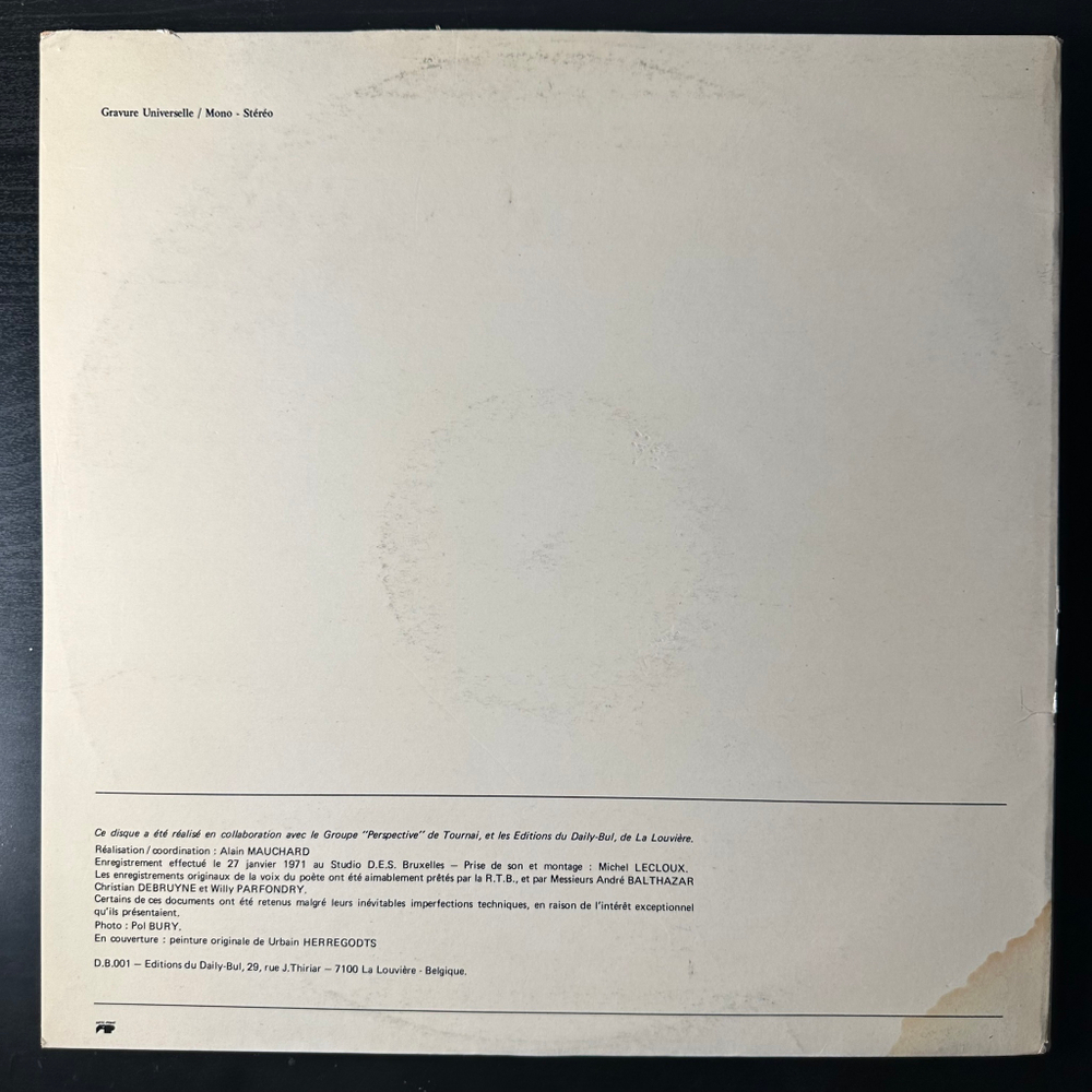 Achille Chavee ‎– Achille Chavee (Бельгия 1971г.)