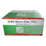 Шприц трехкомпонентный BD U-100 инсулин 1 мл 30G 0,3х8 мм интегрированная игла 100 шт