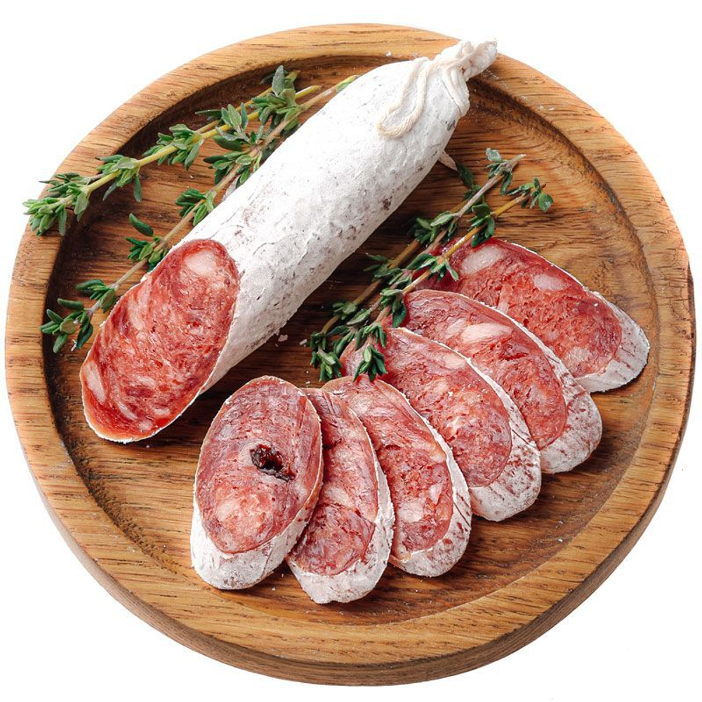 Колбаса полусухая сыровяленая «Фуэт Canard с брусникой» (120г),ТМ CASA MARGOT