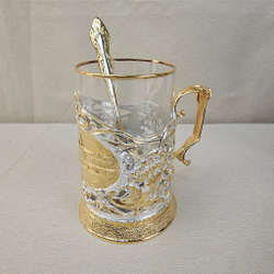 Подстаканник Москва с позолотой