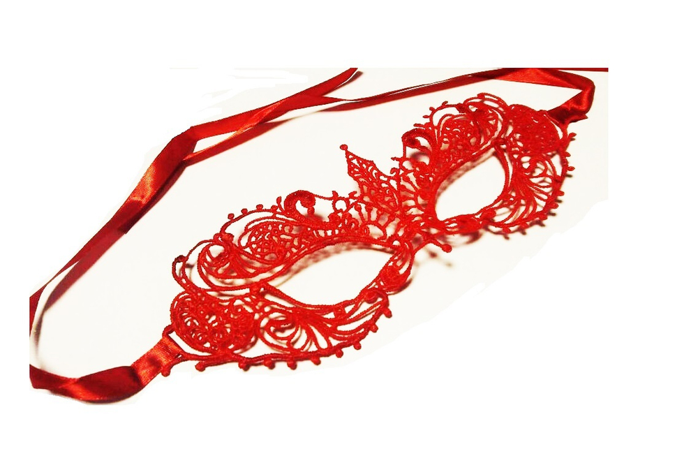 Ажурная маска красная Кэролин