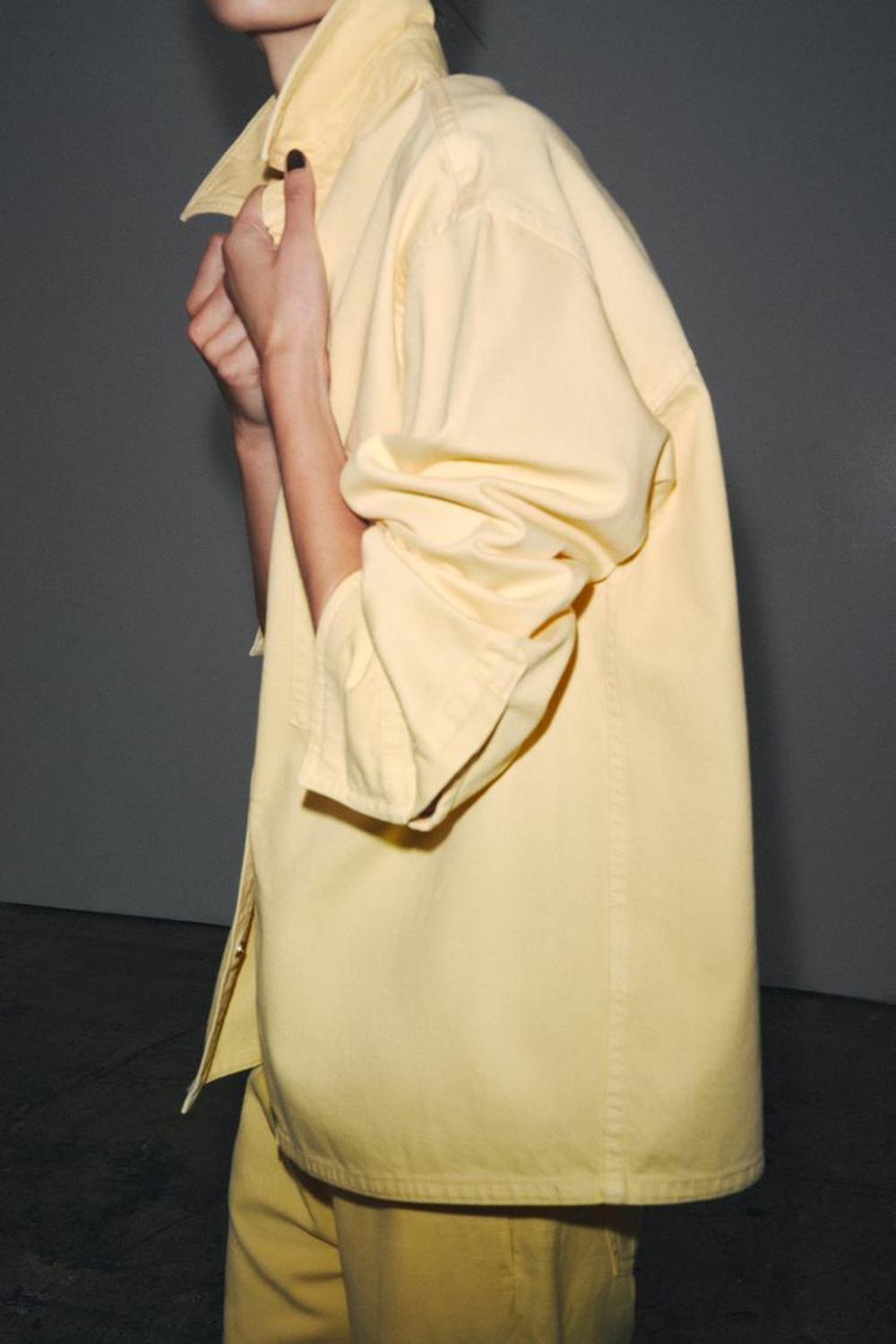 ZARA КУРТКА-РУБАШКА С КАРМАНАМИ — ZW COLLECTION, СВЕТЛО-ЖЕЛТЫЙ