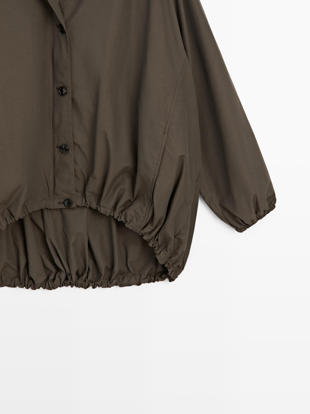 Massimo Dutti Парка объемного кроя, коричневый