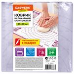 Коврик силиконовый для раскатки/запекания 40х60 см, фиолетовый, ПОДАРОК пластиковый нож, DASWERK, 608425