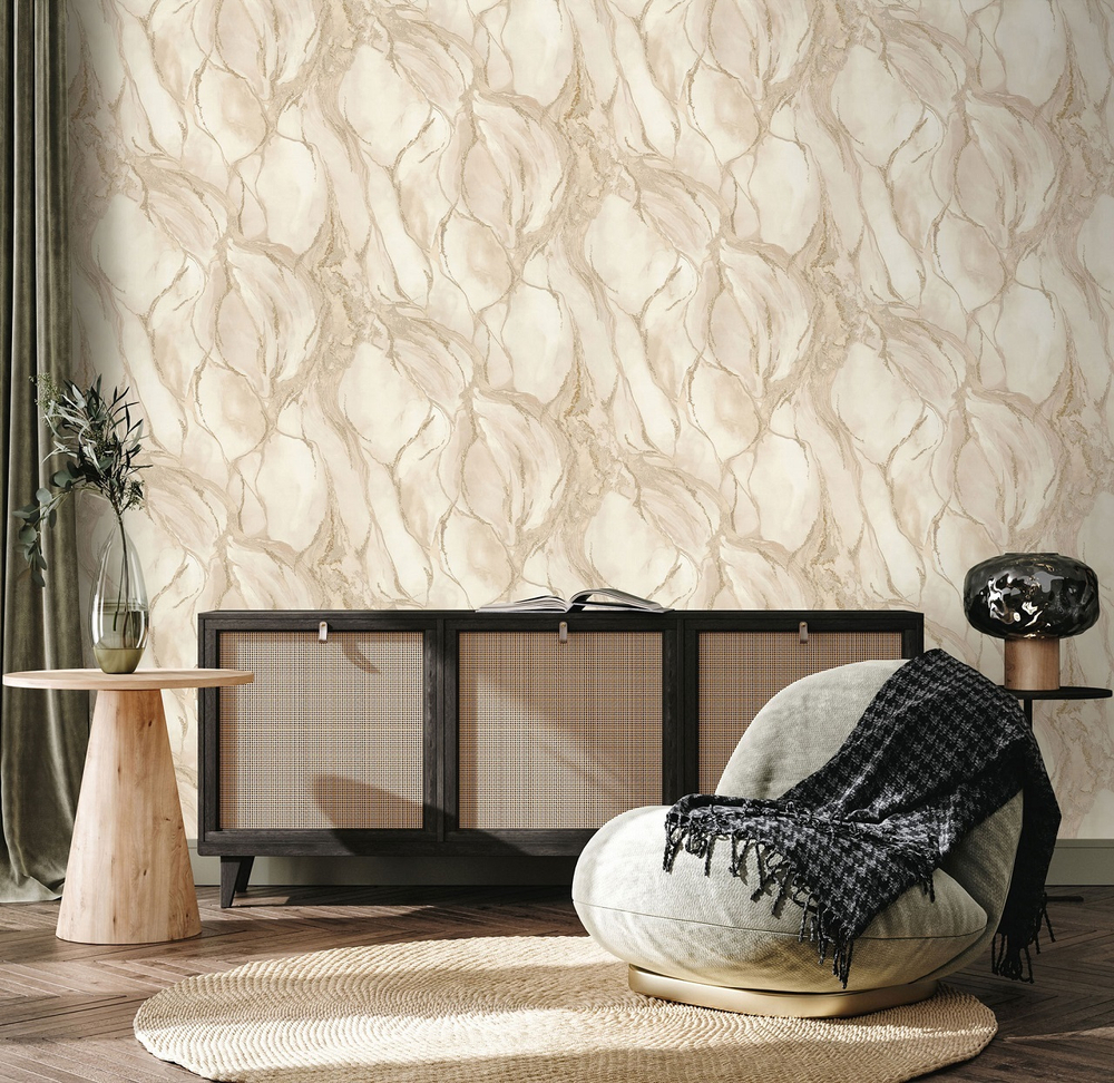 7222-17 Обои Euro Decor MINERAL 1,06х10,05м / Винил горячего тиснения на флизелине / раппорт 64см