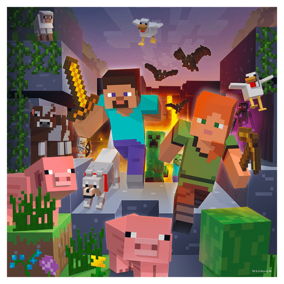 Puzzle Minecraft Biomes 3x49pc