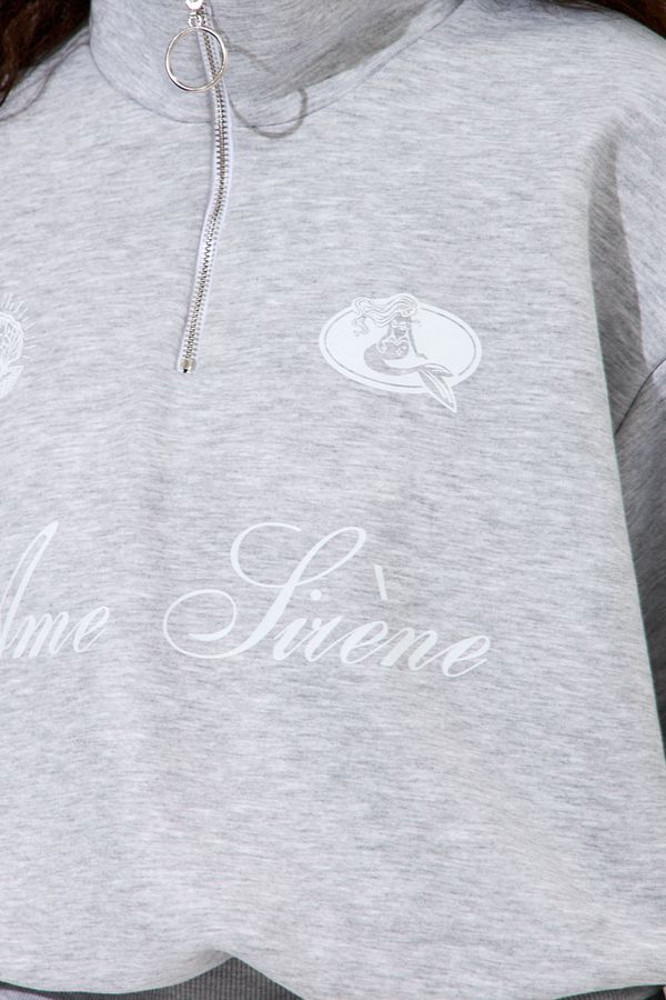 Олимпийка с короткой молнией 