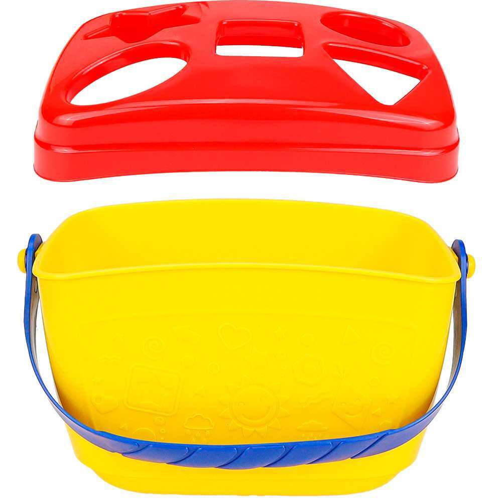Логическая игрушка Сортер-ведерко красный,желтый,синий И-0800