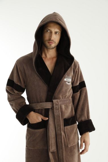 Халат мужской с капюшоном 1285 Nusa Турция