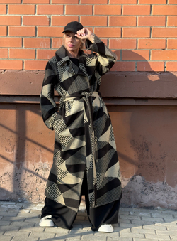 Пальто с поясом / oversize