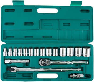 S05H4219S Набор головок торцевых дюймовых 1/2"DR, SAE 3/8"--1-1/4", 19 предметов