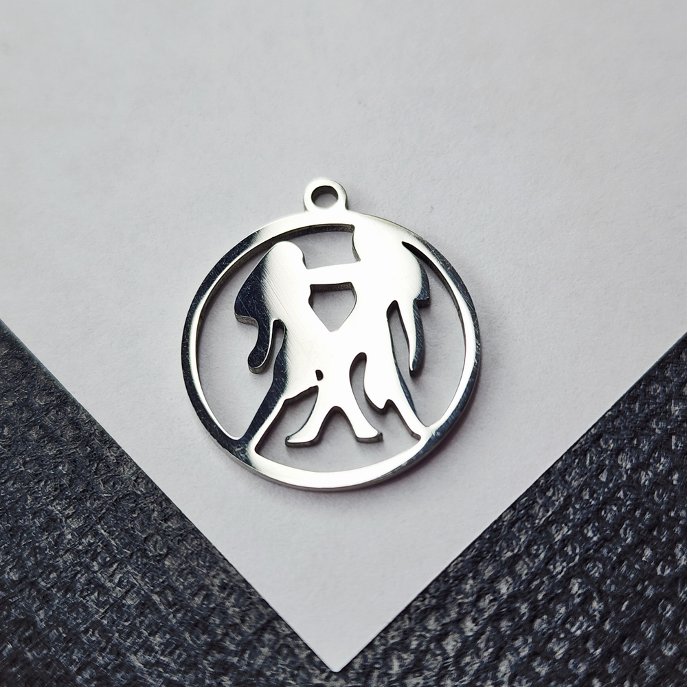 Знаки зодиаков, подвески сталь, р-р 20×17.5мм, штучно