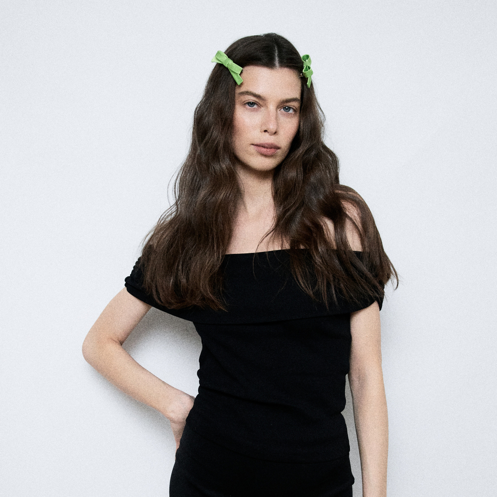 Бант "Стрекоза" XXS зеленый